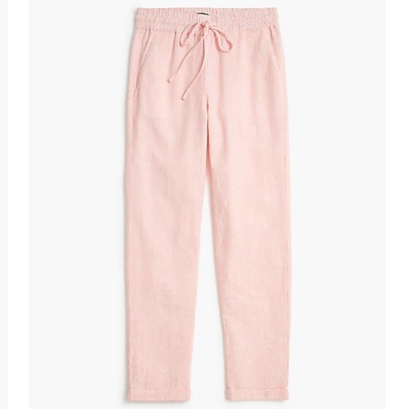 J. Crew Linen Striped Drawstring Pant. - Picture 2 of 3